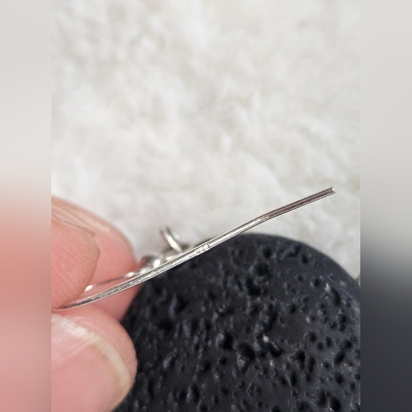 DONNA DRESSLER Lava Stone & Abalone shell Sterling Silver Necklace & Earring Set - Picture 4 of 6